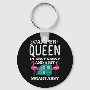 Camper Queen Cly Sy Smart Camping Rv Women Girls T Key Ring