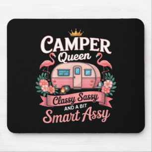 Camper Queen Cly Sy Smart Y Camng Rv Women  Mouse Mat