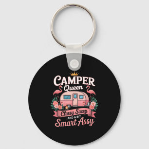 Camper Queen Cly Sy Smart Y Camping Rv Gifts Women Key Ring
