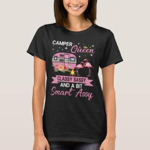 Camper Queen Cly Sy Smart Y Camping Rv Gifts Women T-Shirt