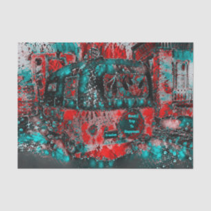 Camper Retro Hippie Road Trip To Happiness Tissue Paper