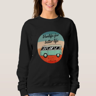 Camper Retro Vintage Van Life Caravan Sweatshirt