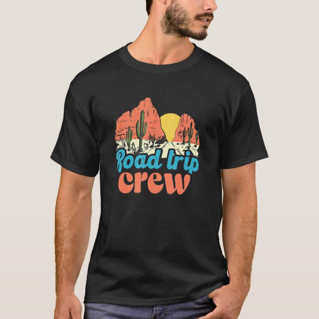 Camper Road Trip Family Matching Group Camping Cre T-Shirt (Front)
