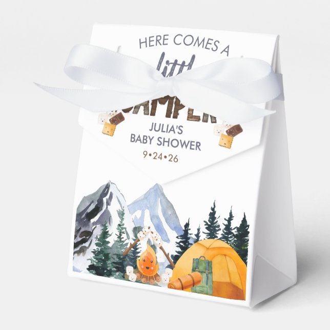  Camper | Rustic Baby Shower Favour Box (Front Side)