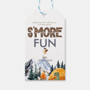 Camper Rustic Camping Birthday Favour Gift Tags