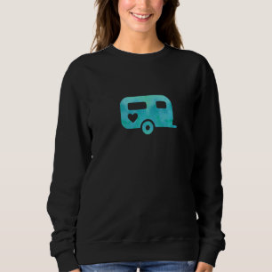 Camper Rv Teal Watercolor For A Girl Sweatshirt