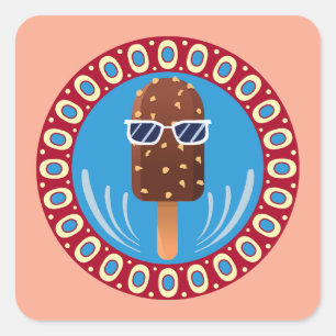 camper stuff square sticker