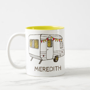 Camper Trailer Caravan Personalised Coffee Mug