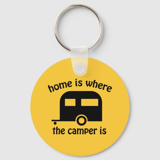 Camper Trailer Home Funny Keychain (Front)