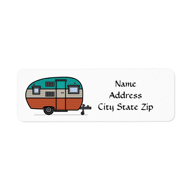 "CAMPER, TRAILER OR R.V." RETURN ADDRESS LABEL (Front)