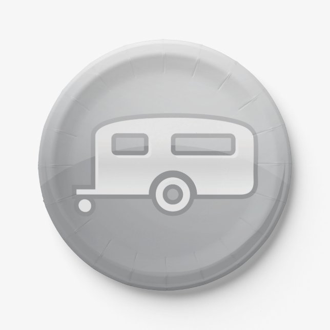Camper Trailer Paper Plate (Front)