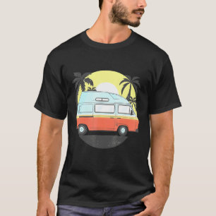 Camper Van Camping Men Women Retro Sun 70s 80s T-Shirt