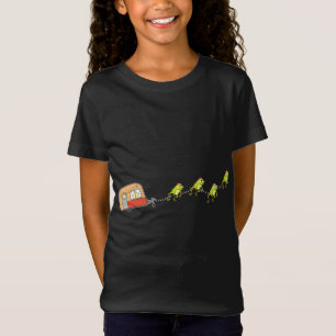 Camper Van Christmas Frog Sleigh Cute Animal X-mas T-Shirt