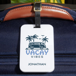 Camper Van Summer Vacation Travel  Luggage Tag