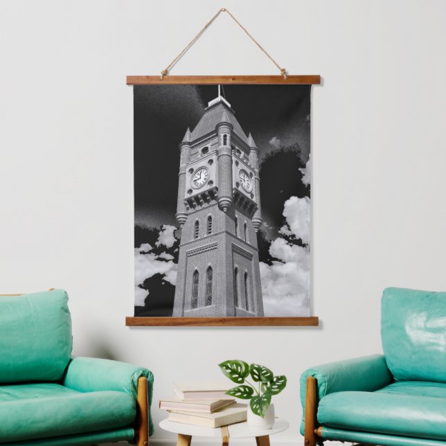 Camperdown Clock Tower Keeper of Time  Hanging Tapestry (Living Room)