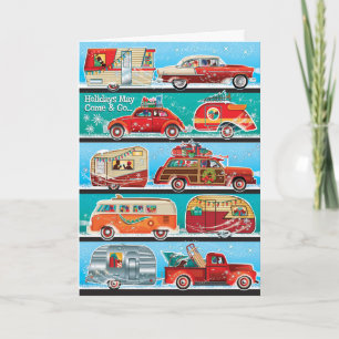 Campers, Campers, Campers Retro Christmas Cards