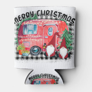 Campers merry christmas camping xmas gnomes christ can cooler