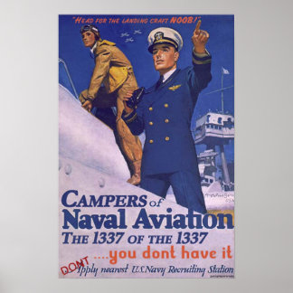 Campers of Naval Aviation Poster