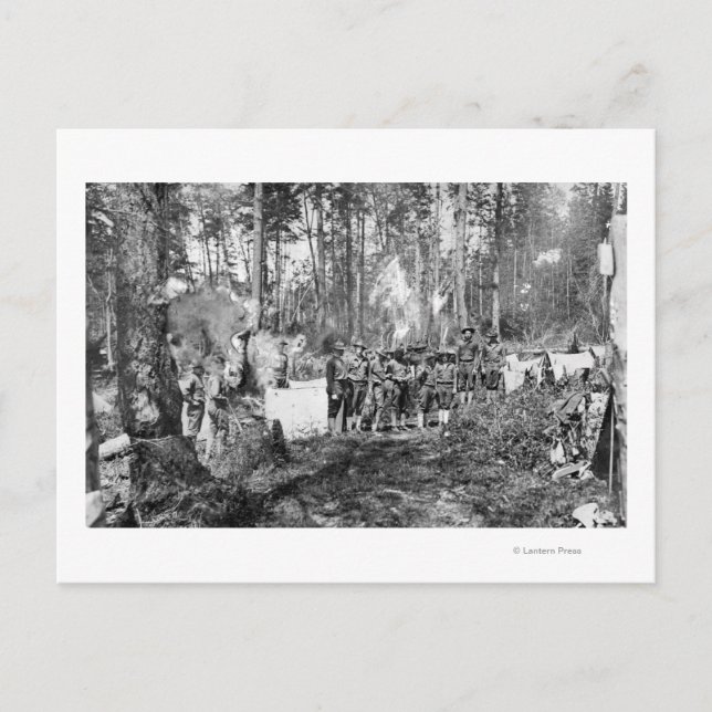 Campers Posing Postcard (Front)