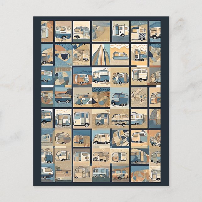 Campers Scrapbook Paper (Front)