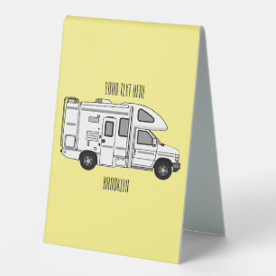 Campervan cartoon illustration