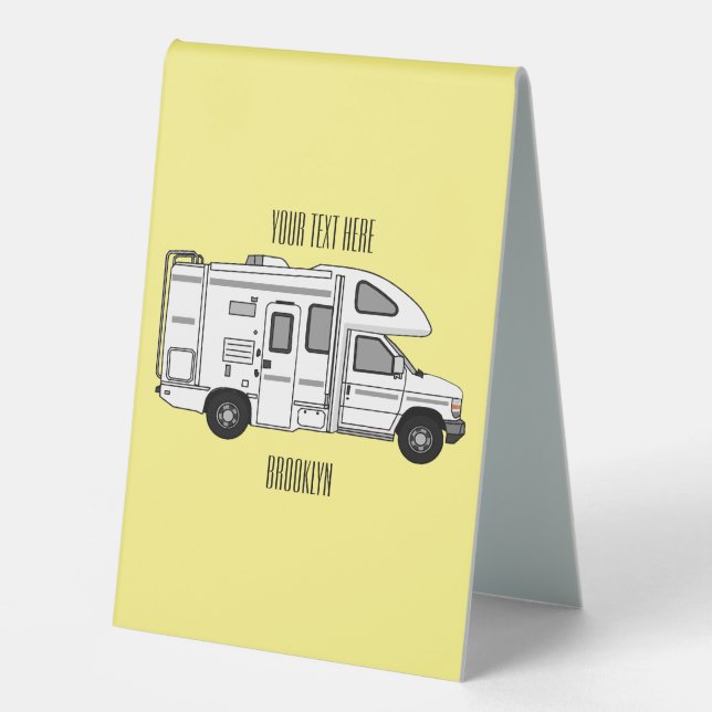 Campervan cartoon illustration (Front)