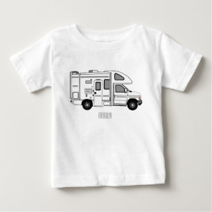 Campervan cartoon illustration baby T-Shirt