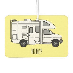 Campervan cartoon illustration car air freshener