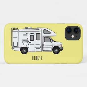 Campervan cartoon illustration iPhone 11 case