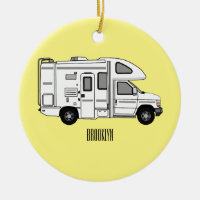 Campervan cartoon illustration