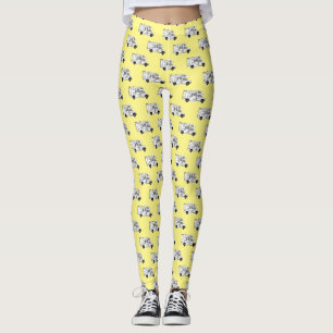 Campervan cartoon illustration leggings