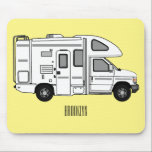 Campervan cartoon illustration mouse mat<br><div class="desc">Campervan cartoon illustration</div>