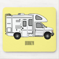 Campervan cartoon illustration