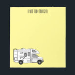 Campervan cartoon illustration notepad<br><div class="desc">Campervan cartoon illustration</div>