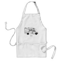 Campervan cartoon illustration