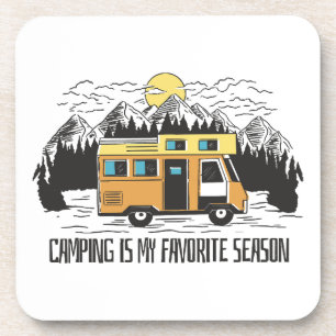 Campervan Mountain Retreat Coaster