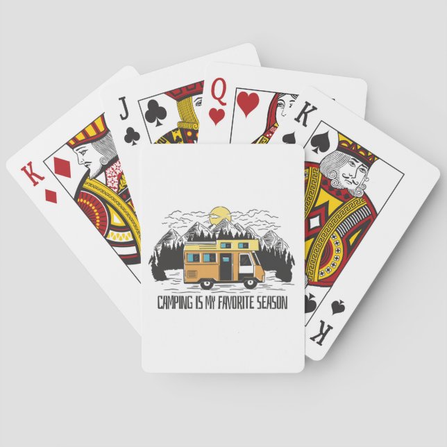 Campervan Mountain Retreat Playing Cards (Back)