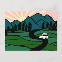 Campervan Mountains Vanlife RV Sunrise