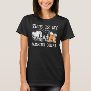 Campfire Afghan Hound Dog This Is My Camping T-Shirt