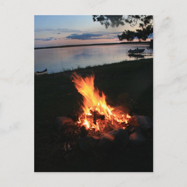Campfire at Sunset Postcard (Front)