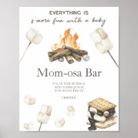 Campfire Baby shower Momosa bar 