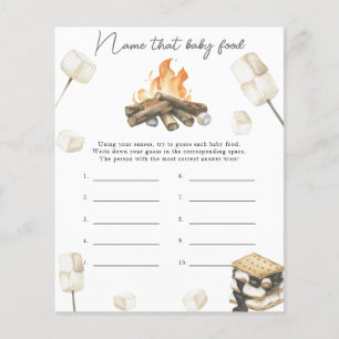 Campfire baby shower - Name that baby food