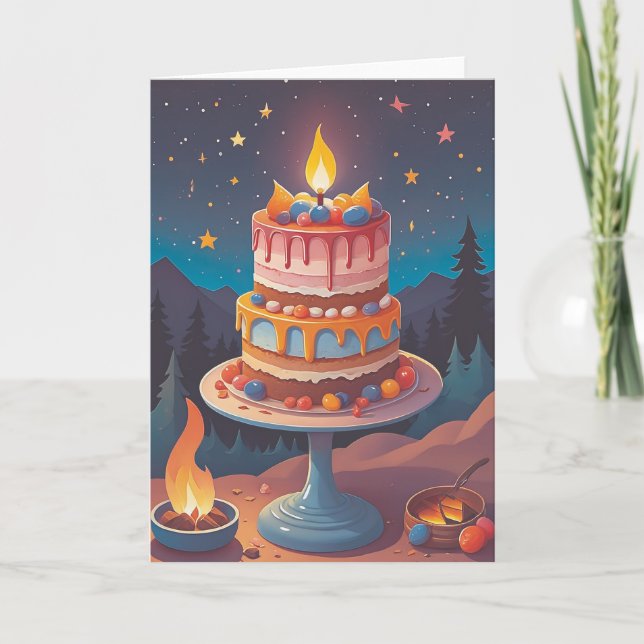 Campfire Birthday Bliss Card (Front)