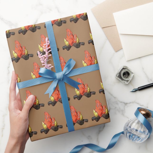 Campfire Burning Wrapping Paper (Gifting)