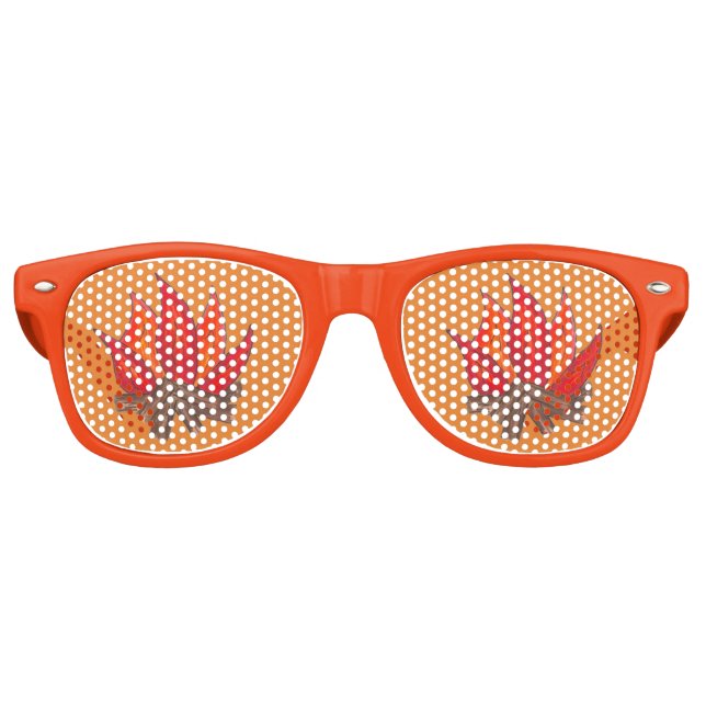 Campfire Camp Fire Orange Flames Outdoors Nature Retro Sunglasses (Front)