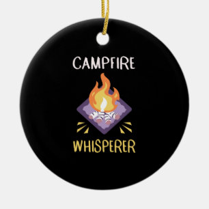 Campfire Camping Gifts Ceramic Tree Decoration
