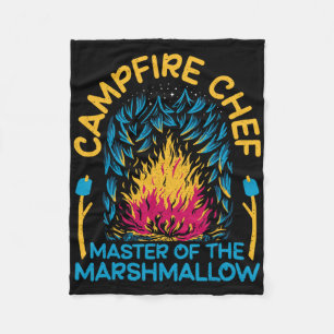 Campfire Chef Master Of The Marshmallow Hiking Fleece Blanket