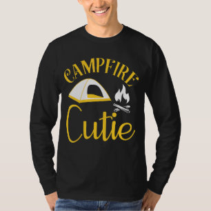 Campfire Cutie Design With Tent And Campfire T-Shirt