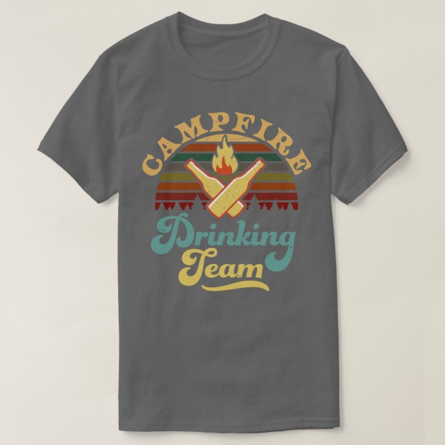 Campfire Drinking Team Camping 1 T-Shirt (Design Front)