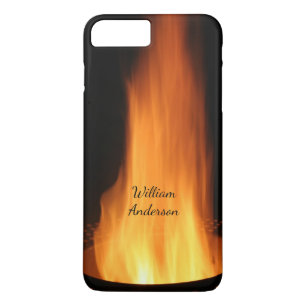 Campfire Flames Burning Black Orange Fire iPhone 8 Plus/7 Plus Case